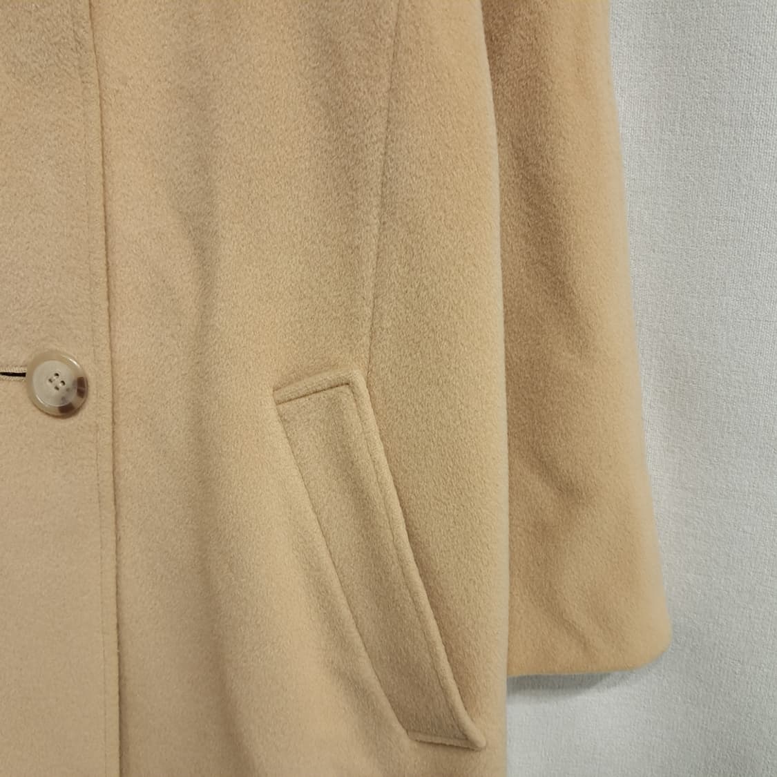 CL285 XL 막스마라 90s 이태리판 울 와이드라펠 카멜베이지 코트 상품이미지7