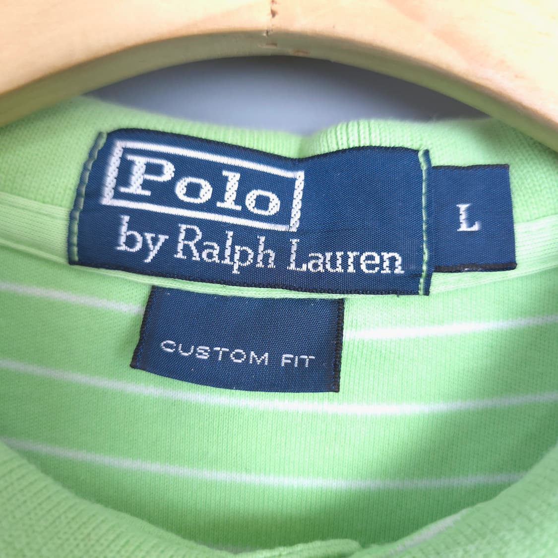 폴로 랄프로렌 polo 커스텀핏 스트라이프 반팔 PK티셔츠 L 상품이미지4