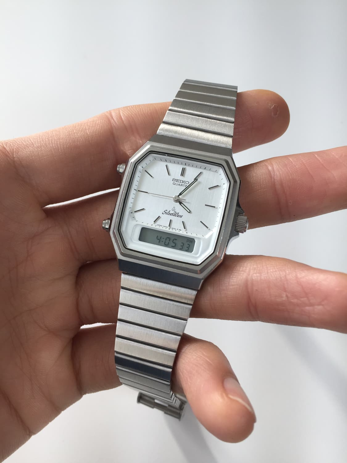 80s seiko silver wave ana-digi quartz 상품이미지5