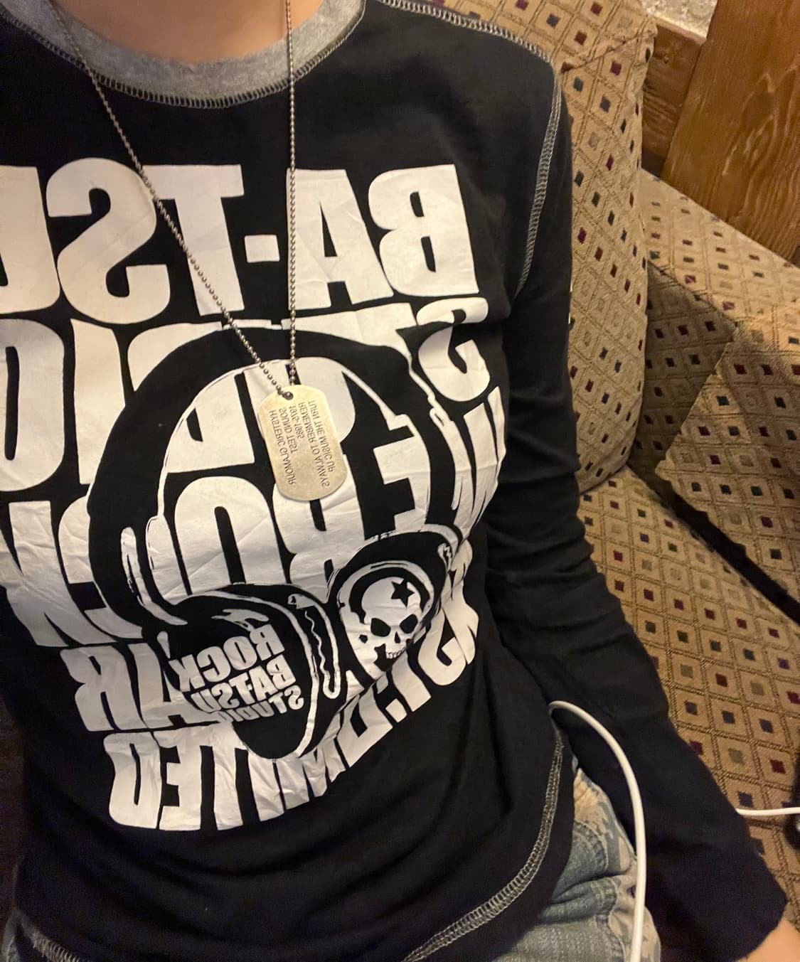 vintage 해골 롱슬리브 상품이미지3