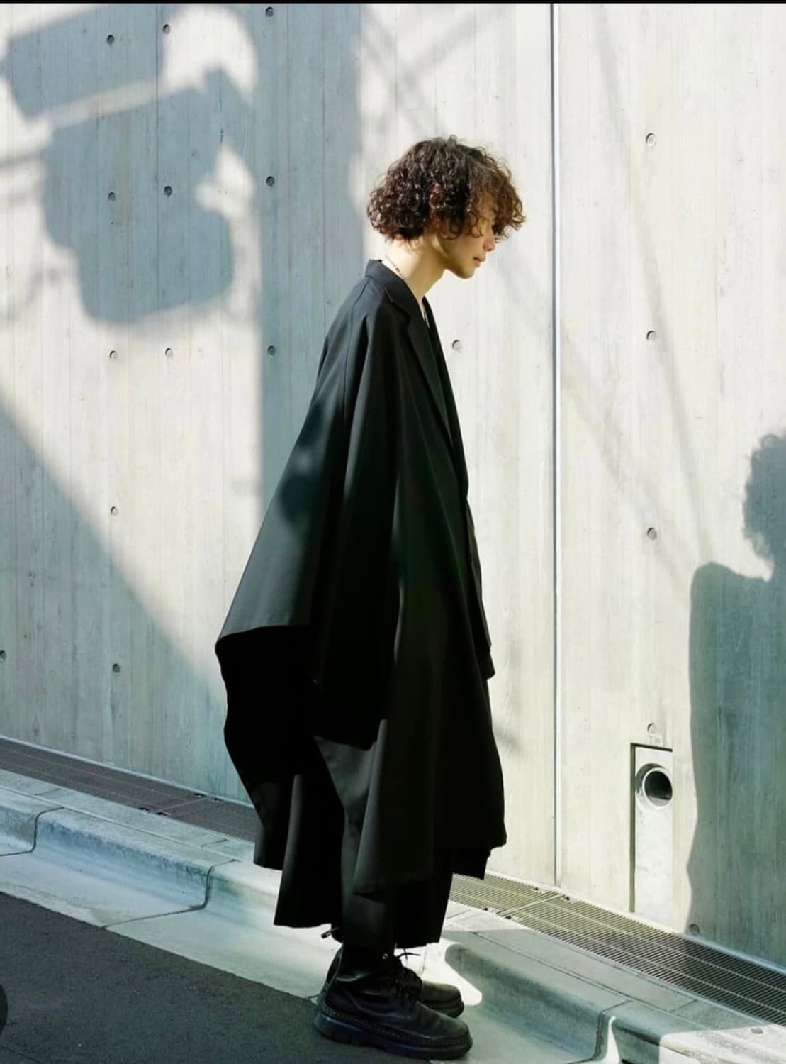 요지야마모토 하프 케이프 비대칭 블레지어 자켓 상품이미지6