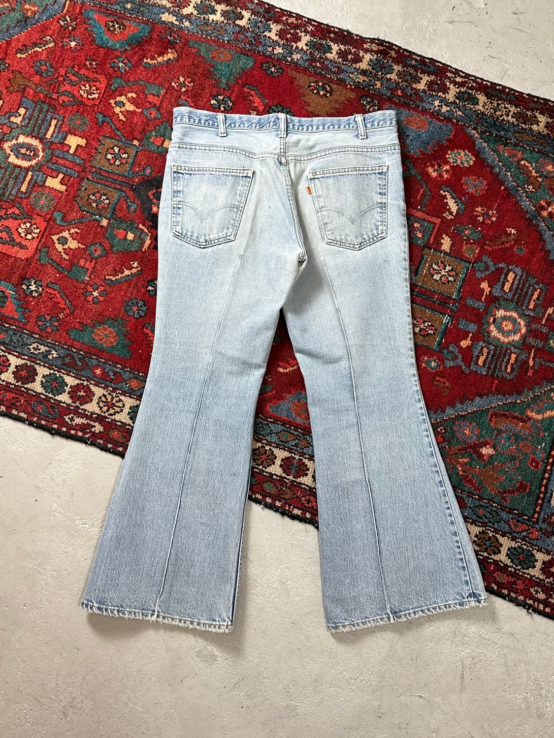 70's USA Made 빈티지 리바이스 684 벨바텀 부츠컷 데님 상품이미지4