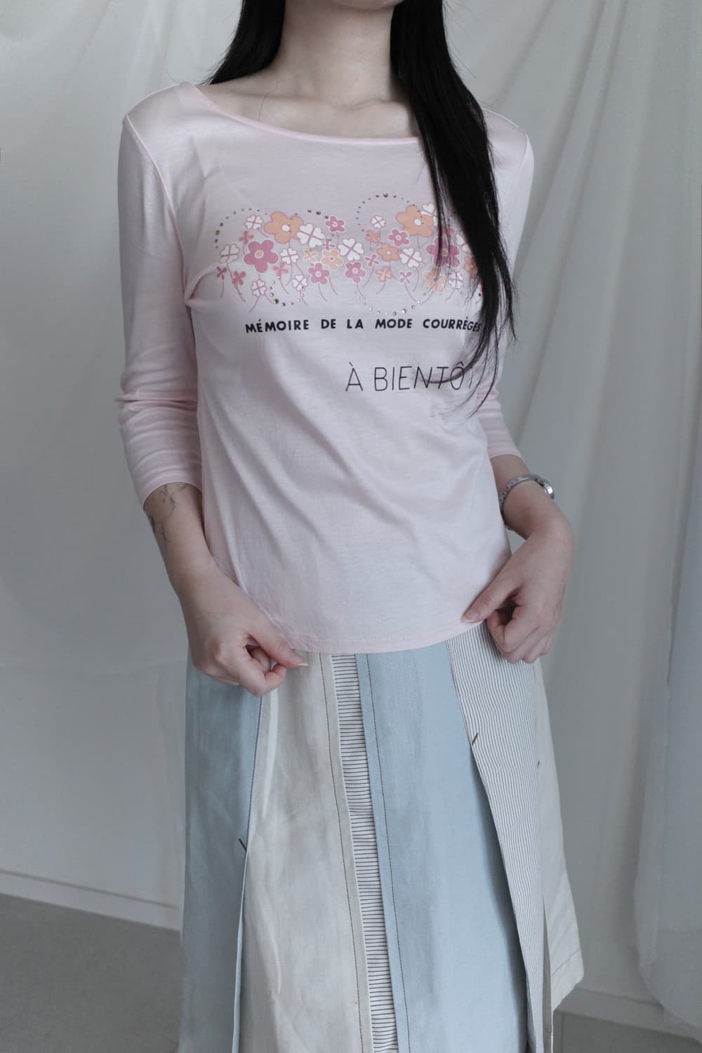 courreges) beads flower sleeve 상품이미지6