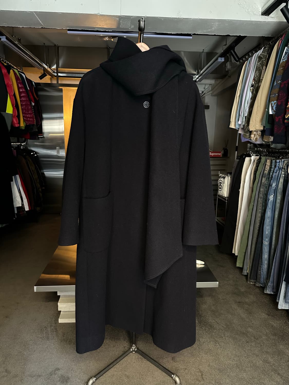 스튜디오 톰보이 울 혼방 코트 블랙 F[오버사이즈] 상품이미지1