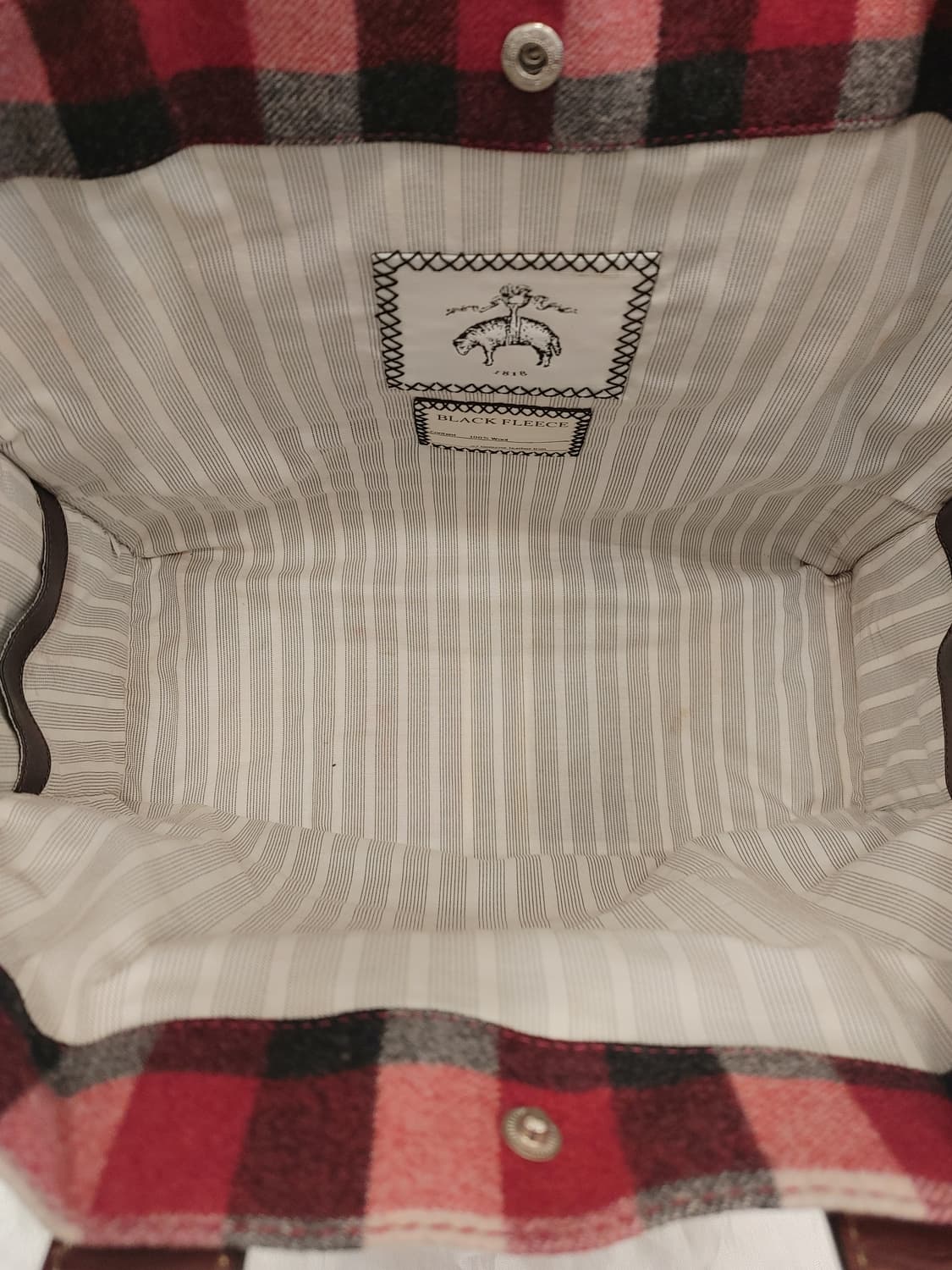 브룩스브라더스 X 톰브라운 체크 울 토트백 상품이미지8