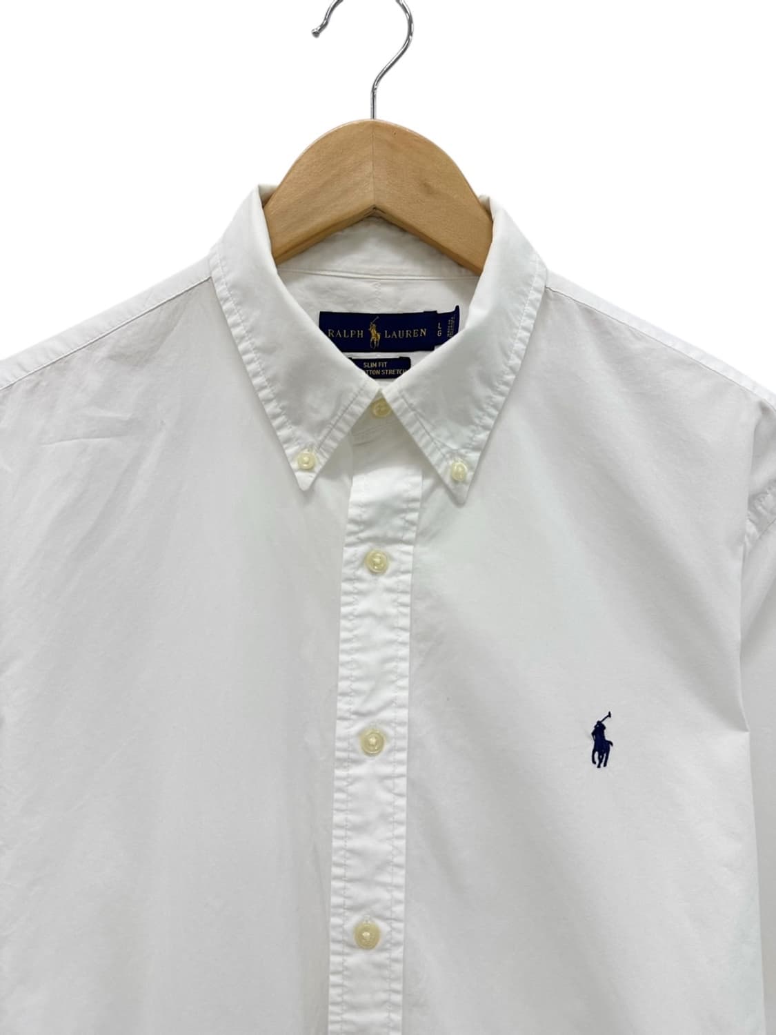 폴로 슬림핏 셔츠 화이트 (L) 상품이미지2