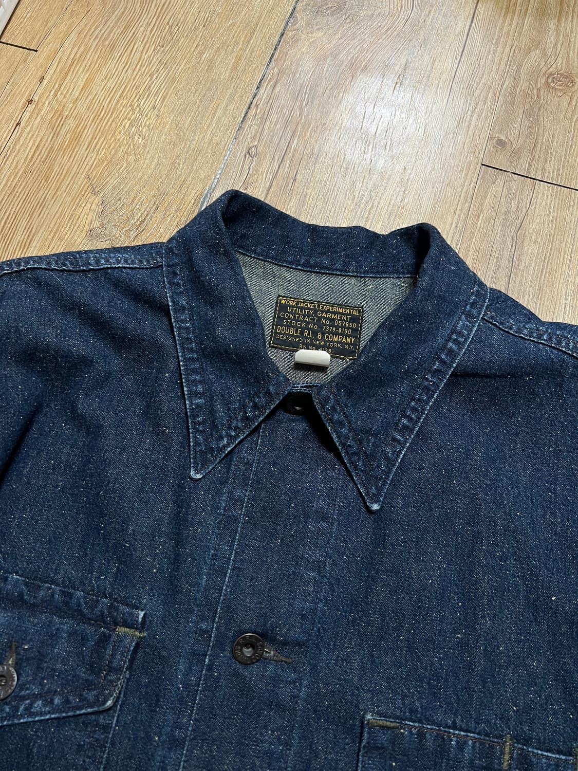 택포35) RRL 더블알엘 데님 밀리터리 워크자켓 M 상품이미지3