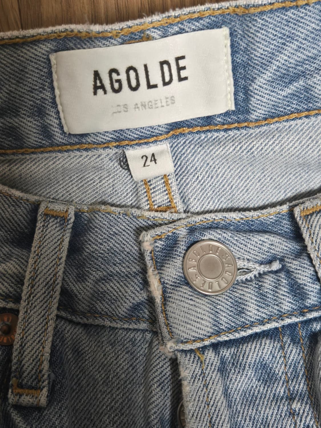 에이골디 agolde 90s크롭 스트레이트 연청 상품이미지1
