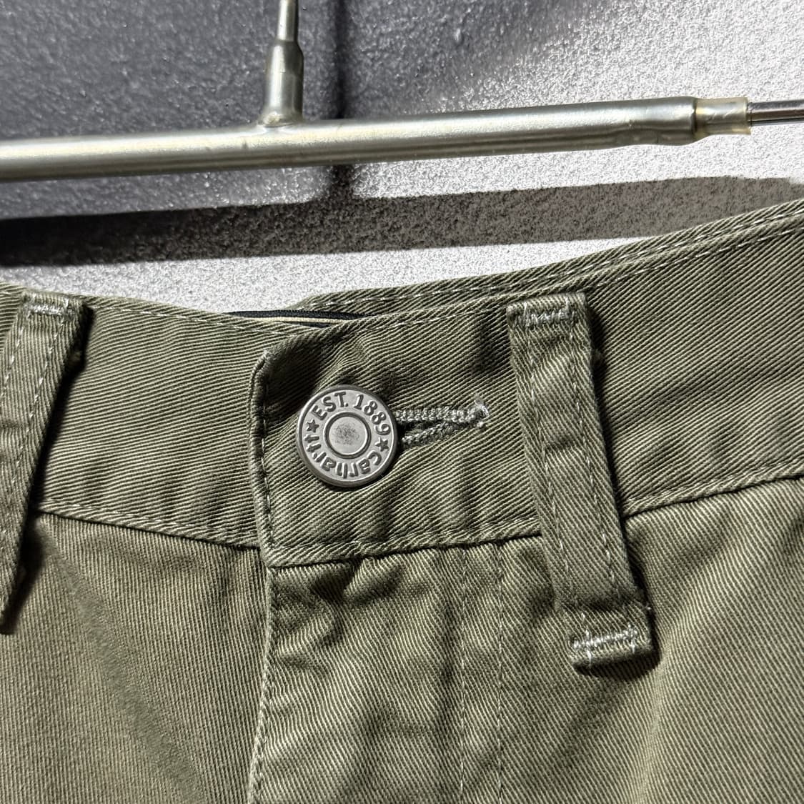 90-00s 칼하트 재팬 오리지널 레더탭 워크 와이드 카고 쇼츠 팬츠 상품이미지3