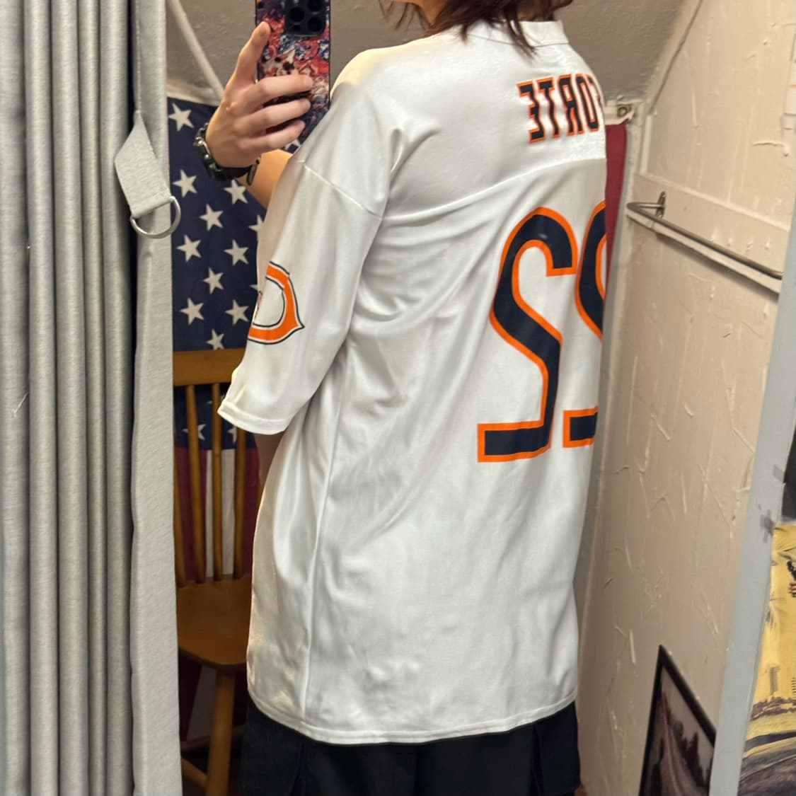 NFL 팀 어패럴 시카고 베어스 풋볼 저지 화이트 상품이미지2
