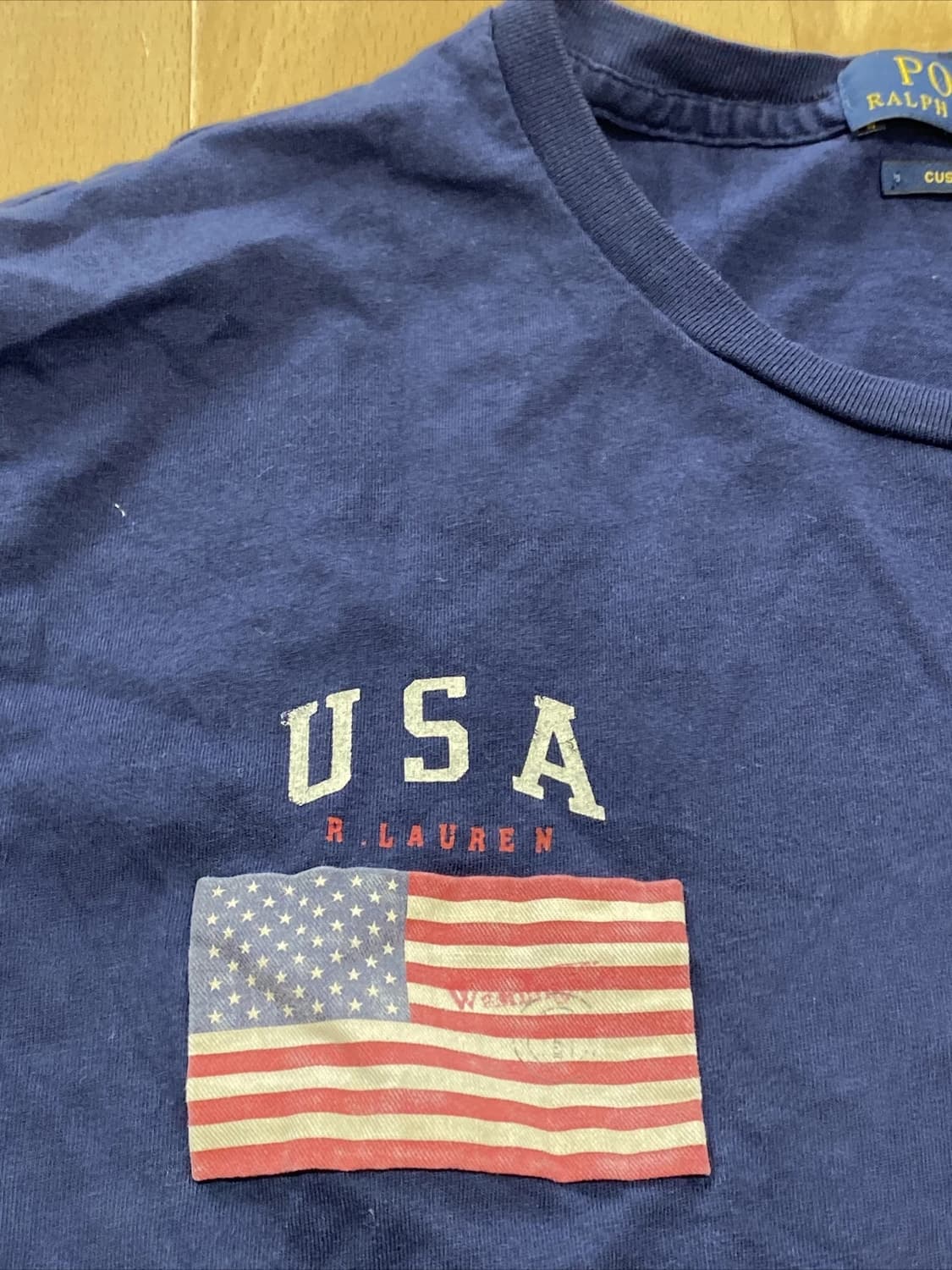폴로 랄프로렌 USA 성조기 빅포니 반팔 티셔츠 네이비 상품이미지3
