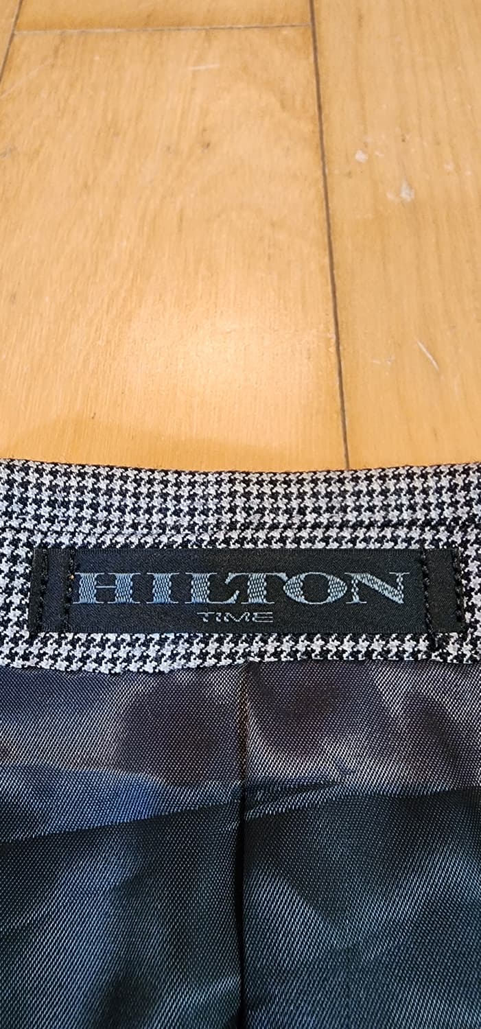 (간절기용)힐튼 그레이 잔체크 울자켓 L 상품이미지6