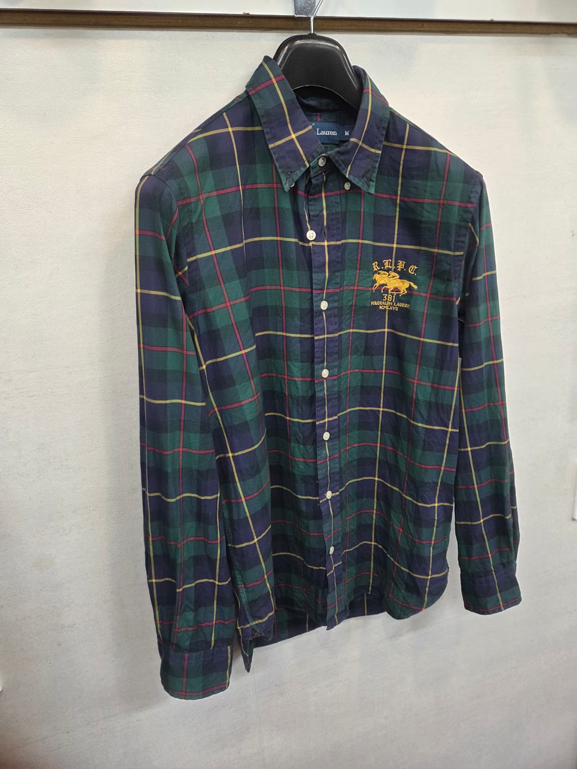 폴로랄프로렌 머서 체크 자수로고 셔츠긴팔 m 상품이미지5