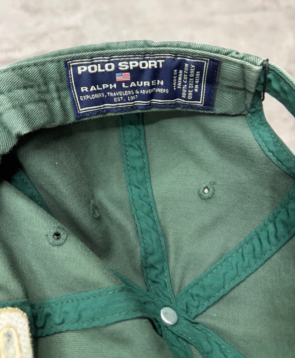 90s 폴로 스포츠 랄프로렌 스펠아웃 볼캡 모자 그린 상품이미지5