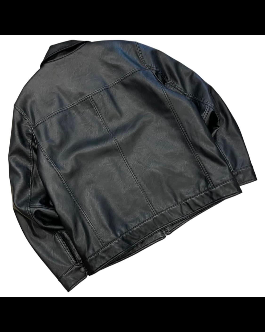 Tommy Hilfiger 23FW 가죽 자켓 블랙 L 상품이미지2