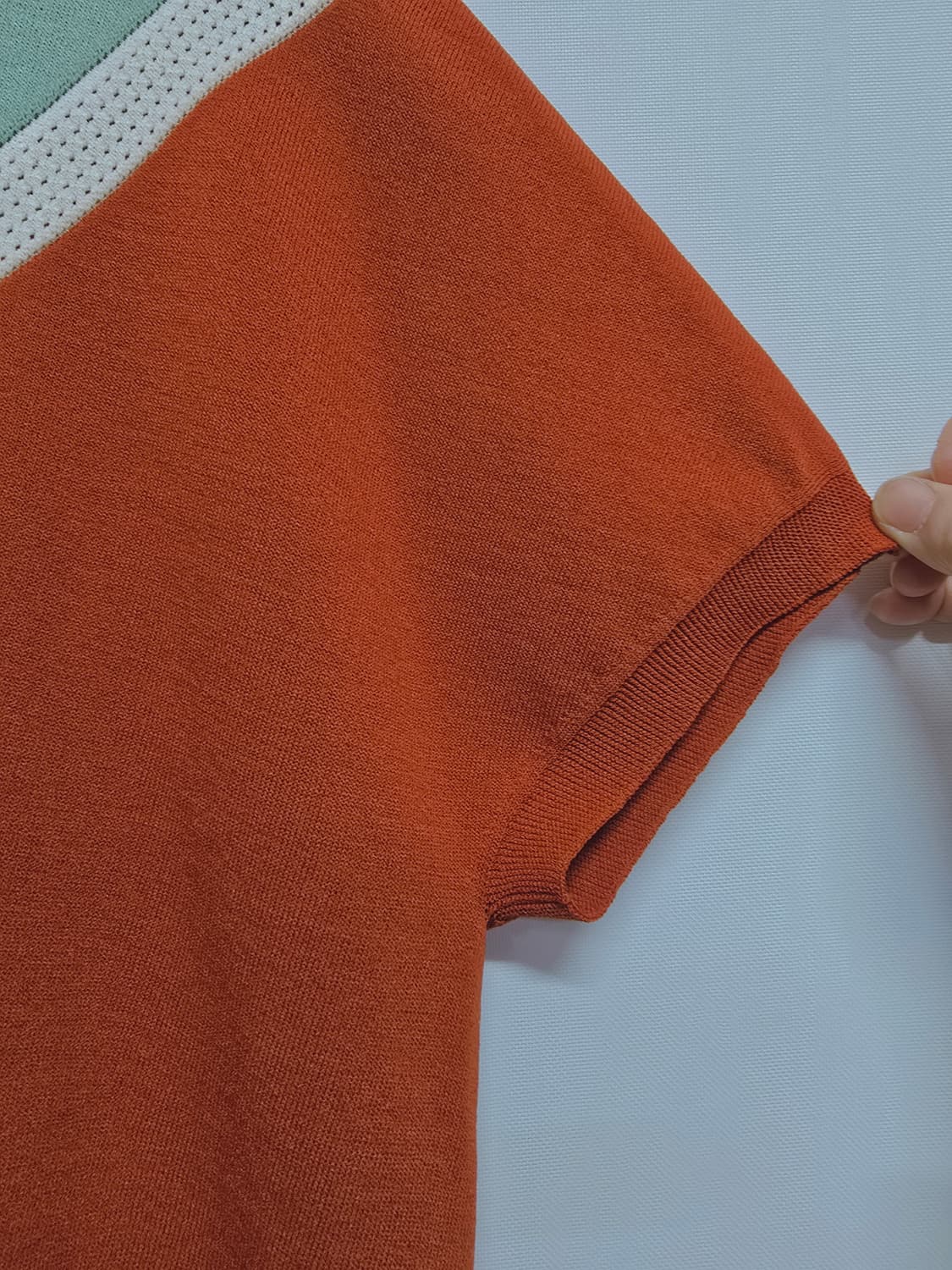 SYSTEM 브이넥 반팔 니트 상품이미지3