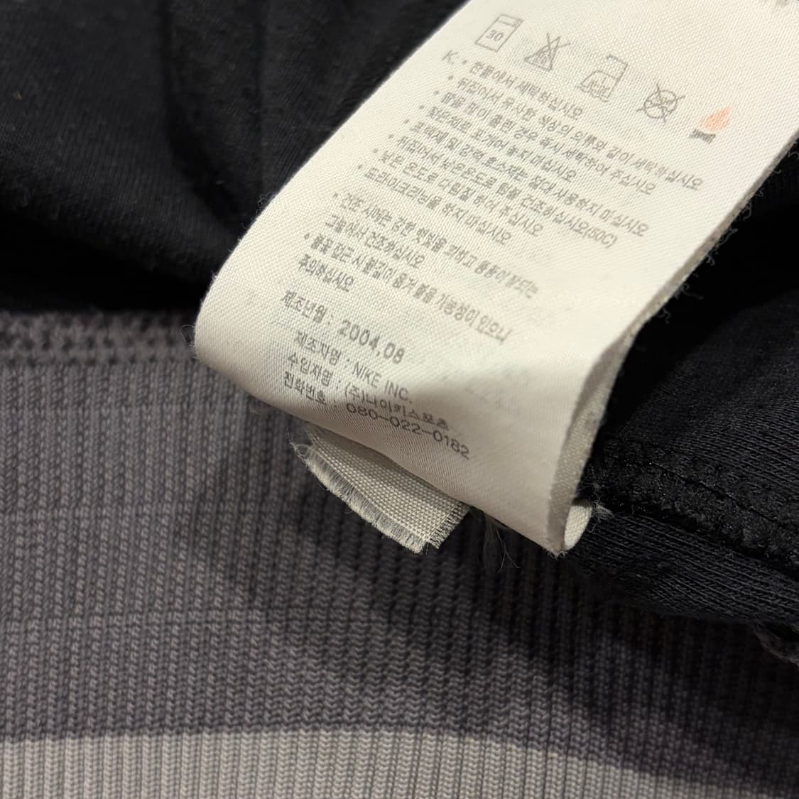 [XL] 04s 나이키 넥로고 블랙 스우시 맨투맨 티셔츠 C904 상품이미지8