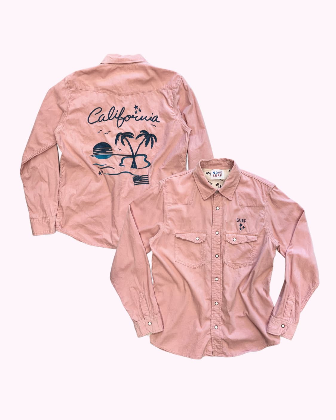 pink corduroy hawaiian western shirt 상품이미지1