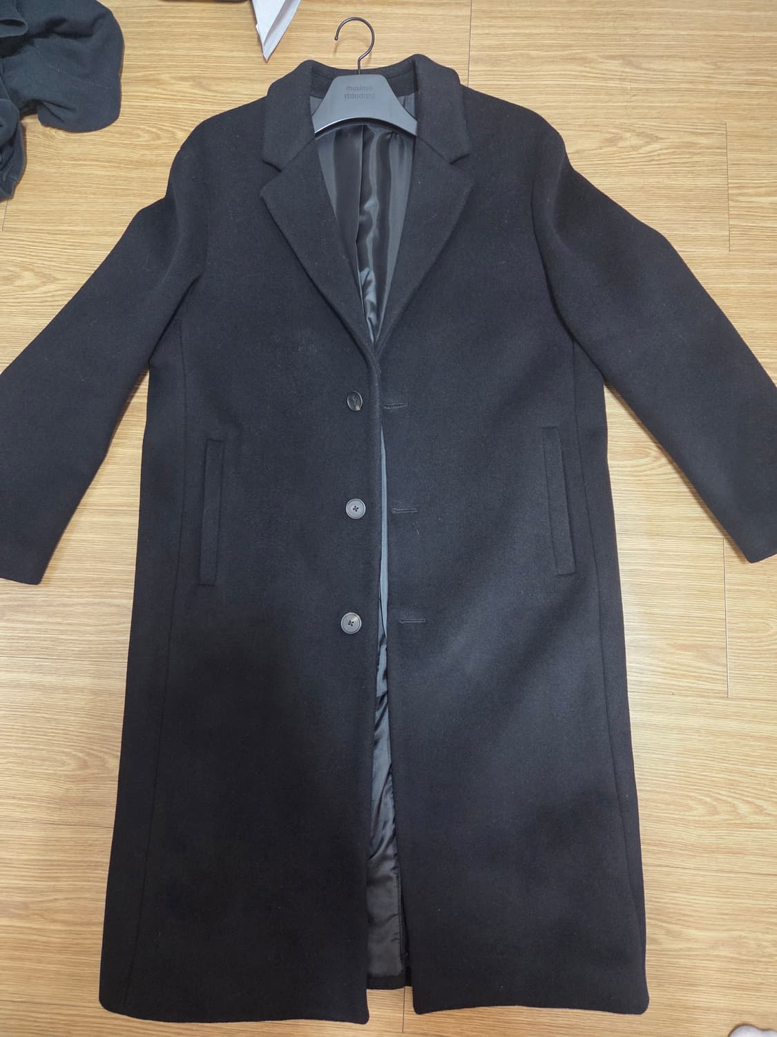 무탠다드 케시미어 블랜드 오버사이즈 싱글코트 상품이미지1