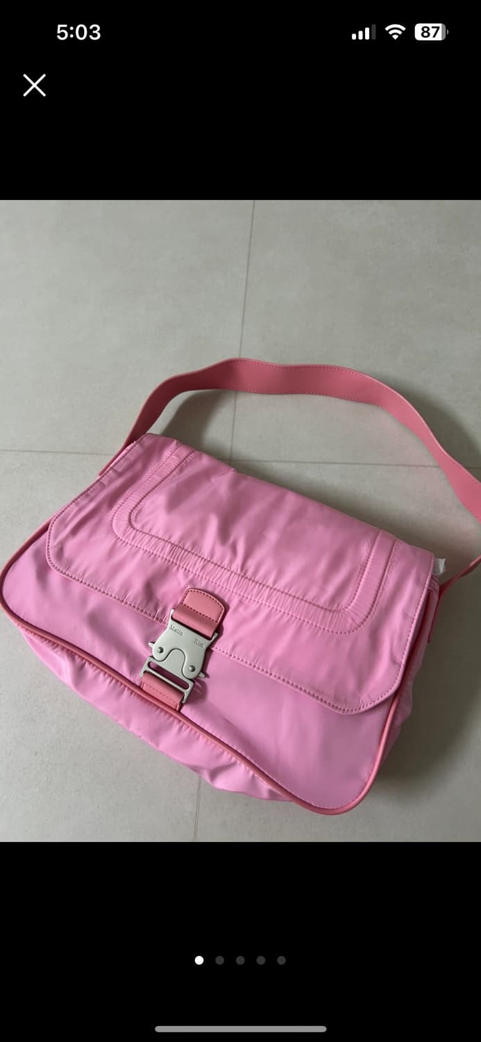 마뗑킴 버클 숄더백 핑크 상품이미지1