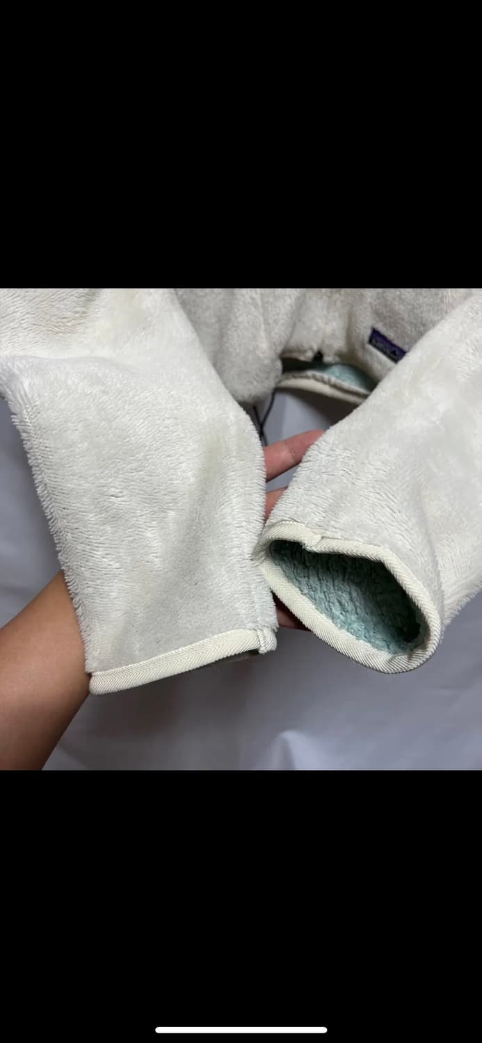 [정품/우먼스S] 파타고니아 여성용 화이트 후리스 상품이미지5