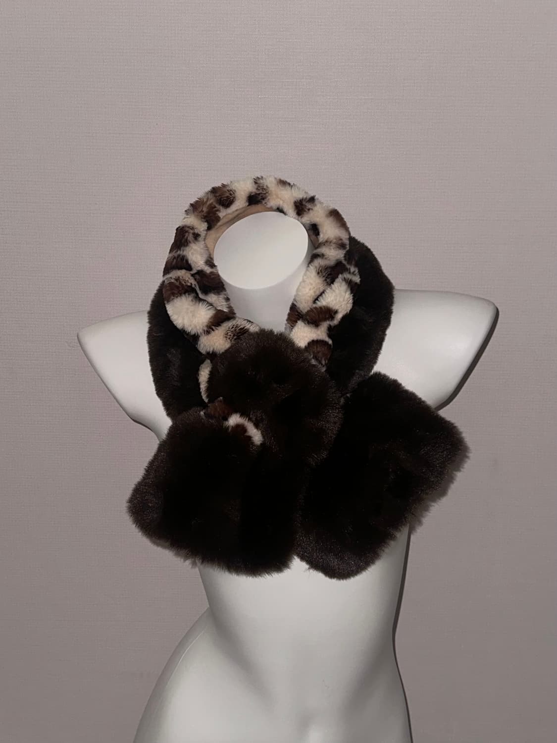 빈티지  호피 갸루 퍼 머플러 상품이미지1