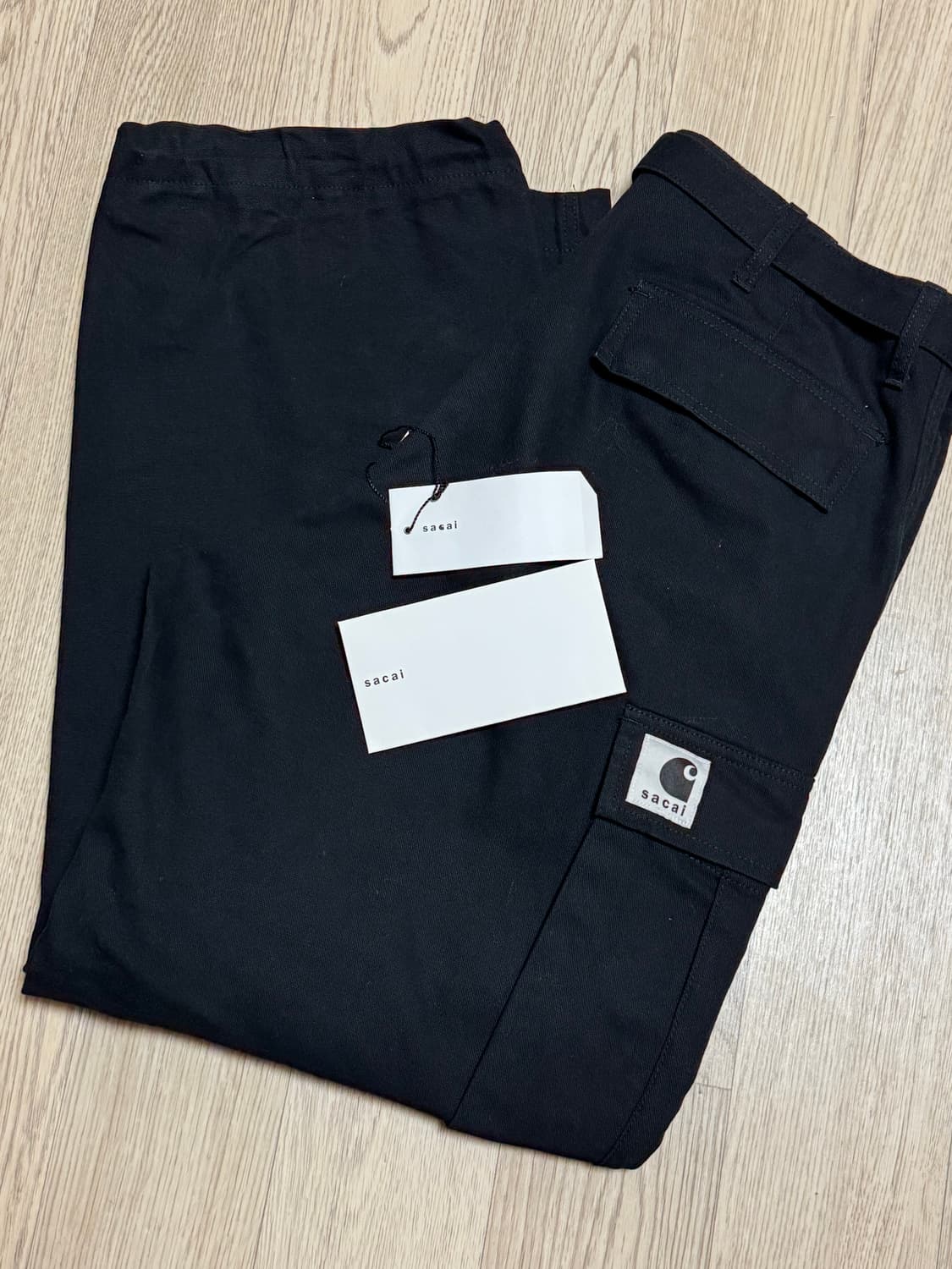 25AW 사카이 칼하트 WIP 덕 팬츠 카고팬츠 블랙 상품이미지2