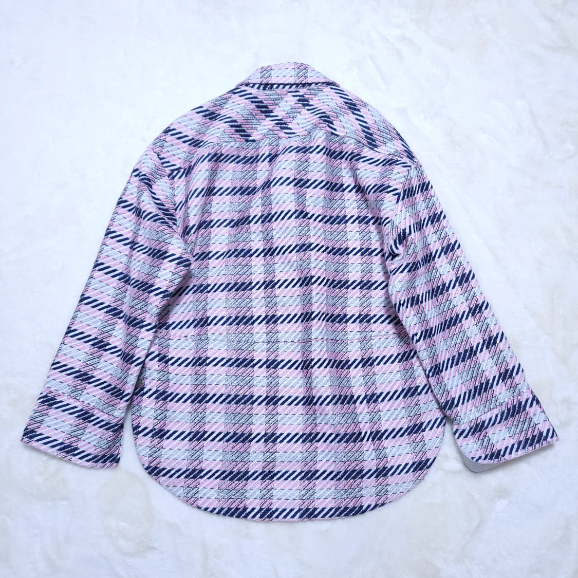 온앤온 여성 오버핏 트위드자켓 S 0302 뽀샤샤 상품이미지2