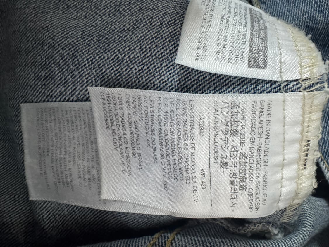 리바이스 빈티지 중청 워싱 워크 데님자켓 L 상품이미지4