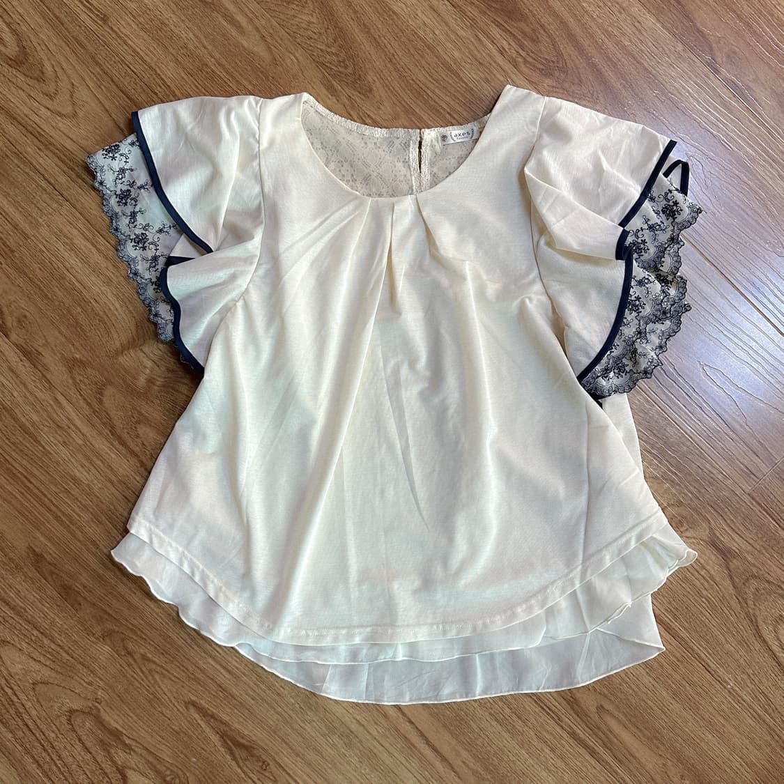 빈티지 엑시즈팜 레이스 티셔츠 히메갸루 로걀 라떼 페어리 긱시크 고딕 상품이미지1