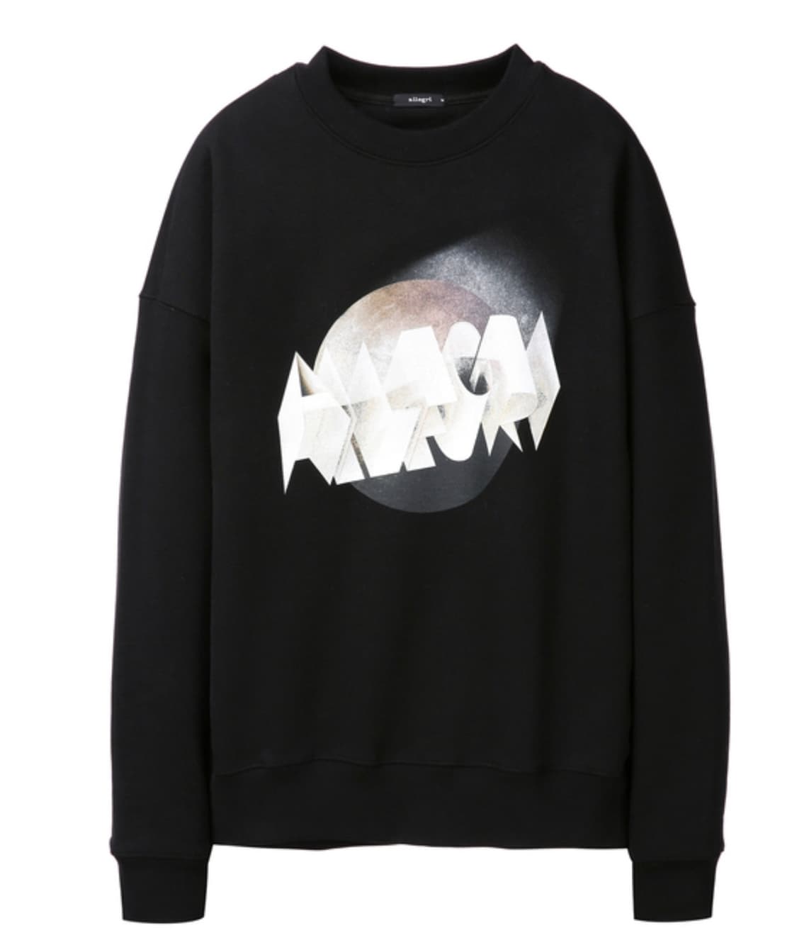 [새상품] 알레그리 23FW 블랙 맨투맨 오버핏 상품이미지2