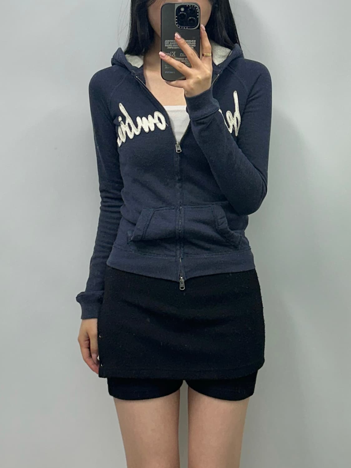 아베크롬비 y2k 와투케 네이비 후드집업 상품이미지1