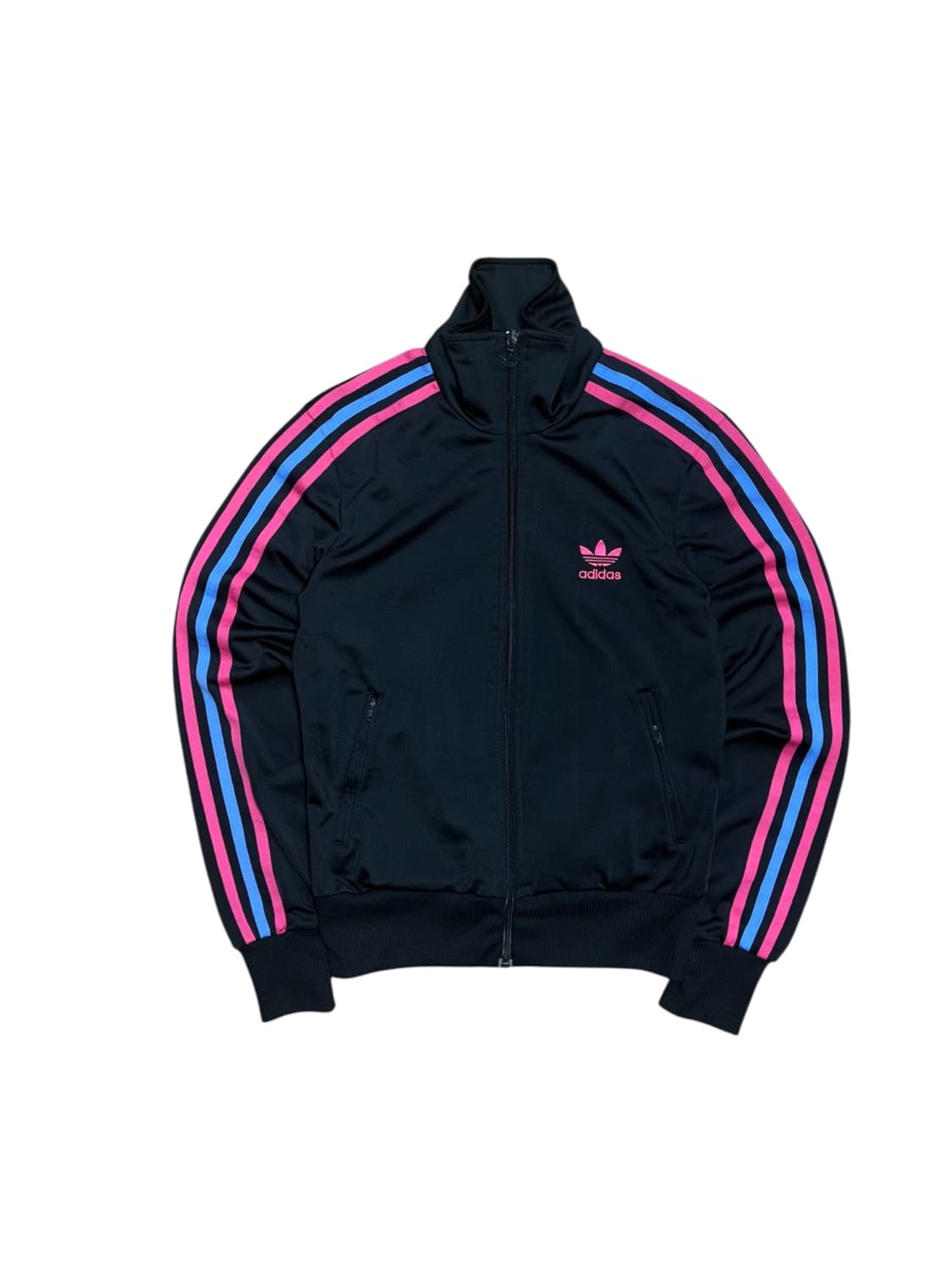아디다스 블랙 핑크 블루 져지 트랙탑 상품이미지2