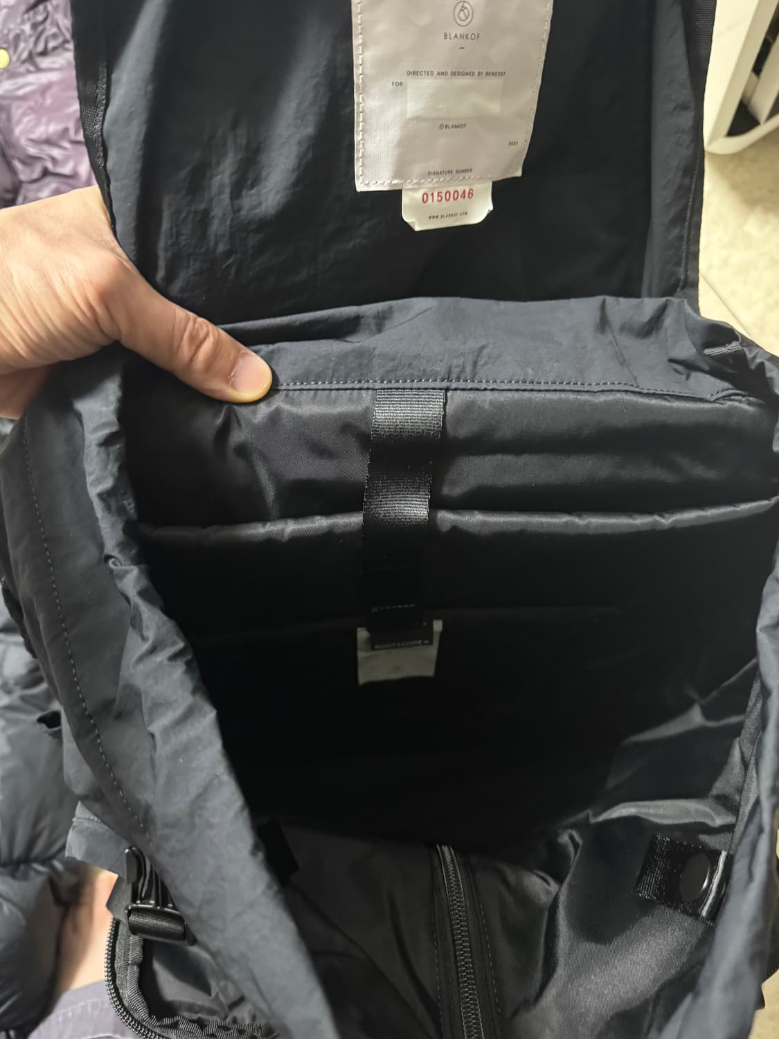 블랭코브 더블 크래스프 백팩 네이비 상품이미지3