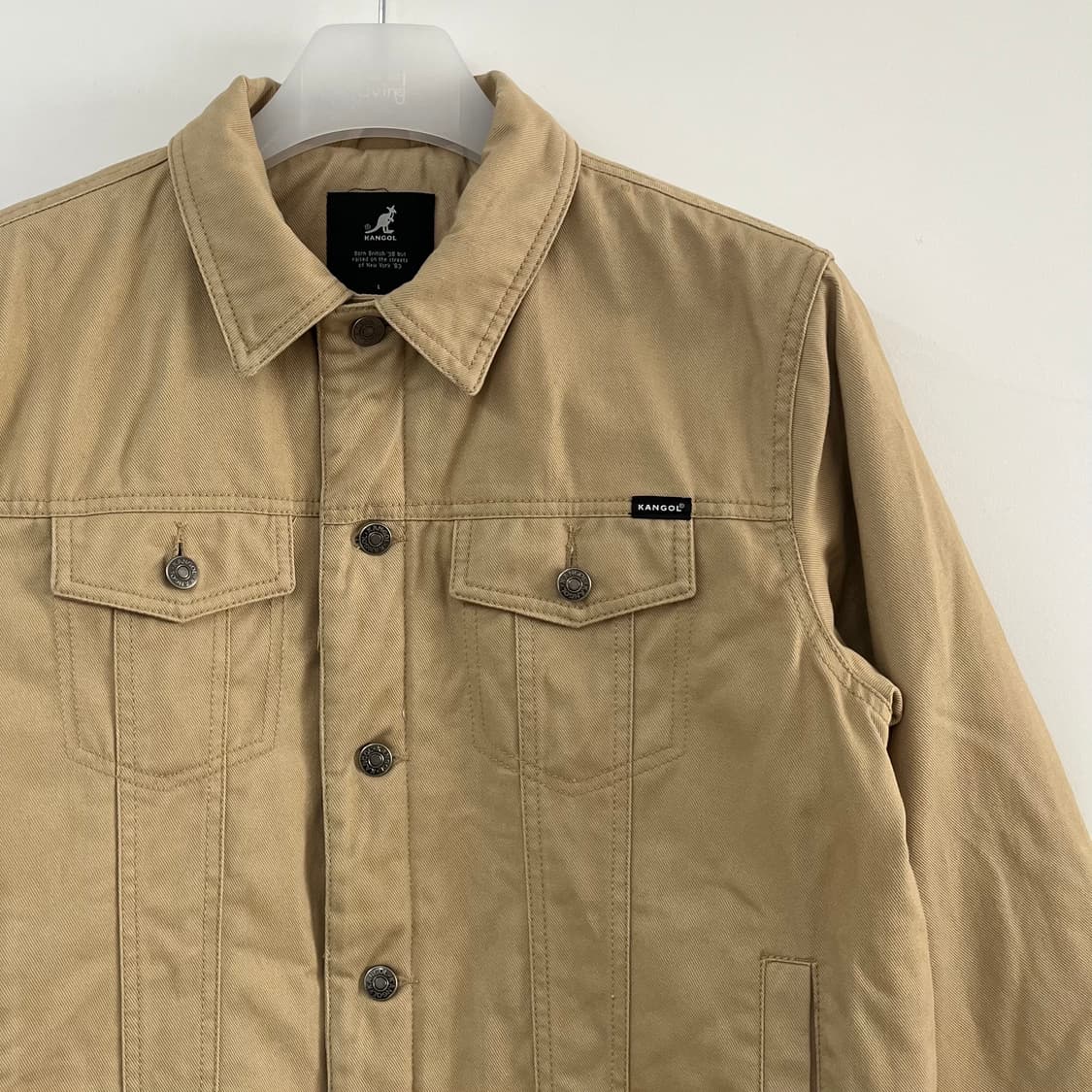 캉골 퀄티드 트러커 베이지 자켓 상품이미지4