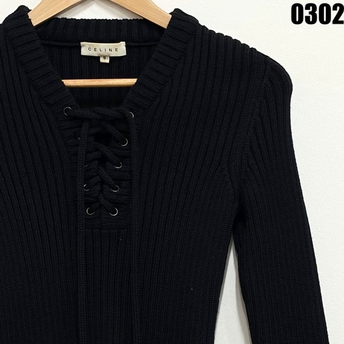 셀린느 울 레이스업 니트 S  상품이미지2