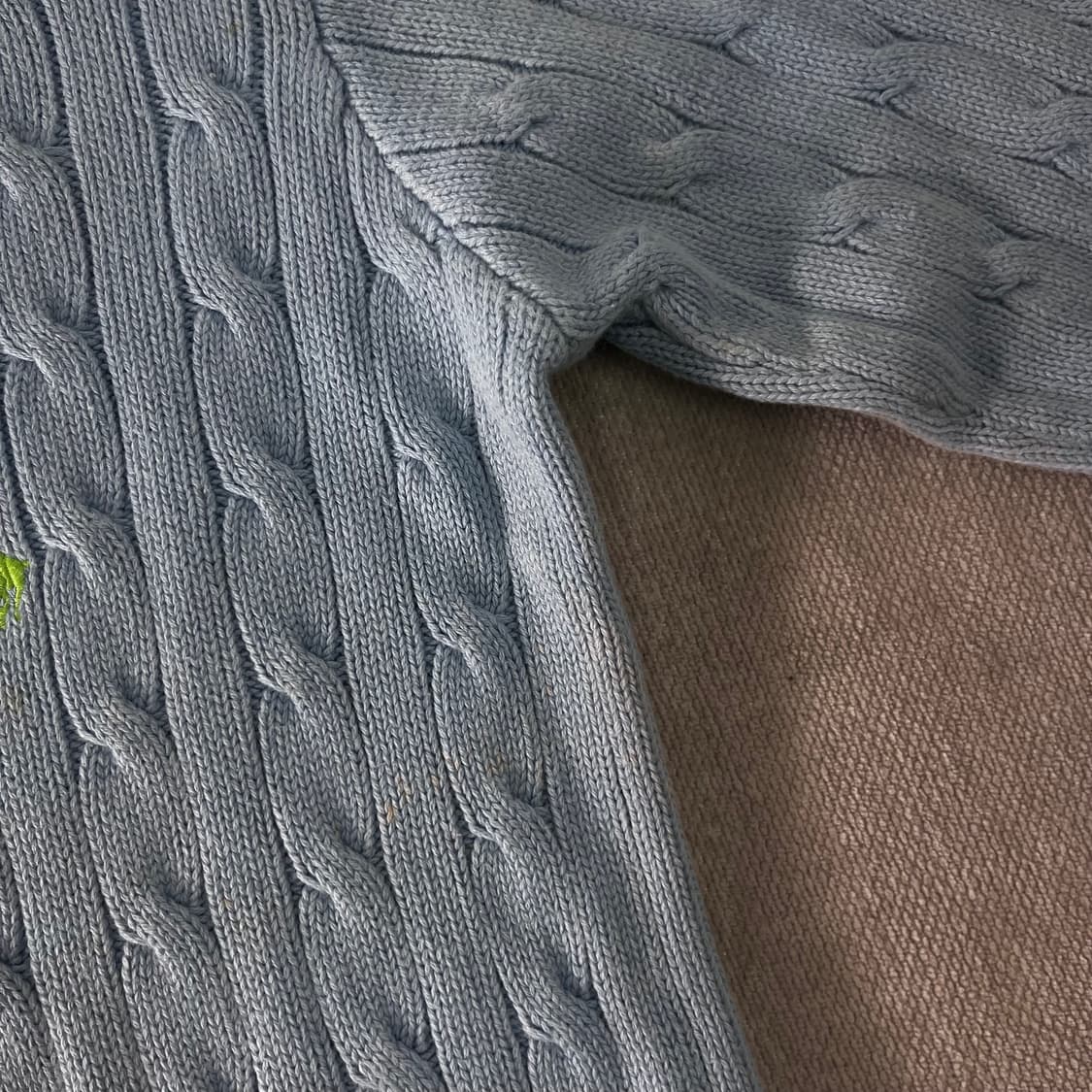 W 95 폴로랄프로렌 스카이블루 꽈배기 니트 상품이미지7