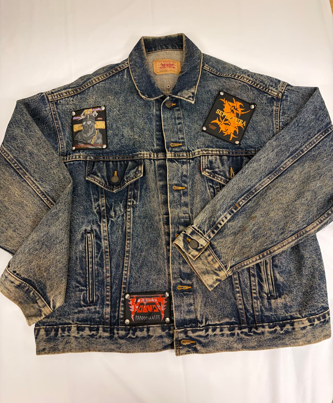 [XL] 리바이스 워싱데님 패치 청 자켓 상품이미지1