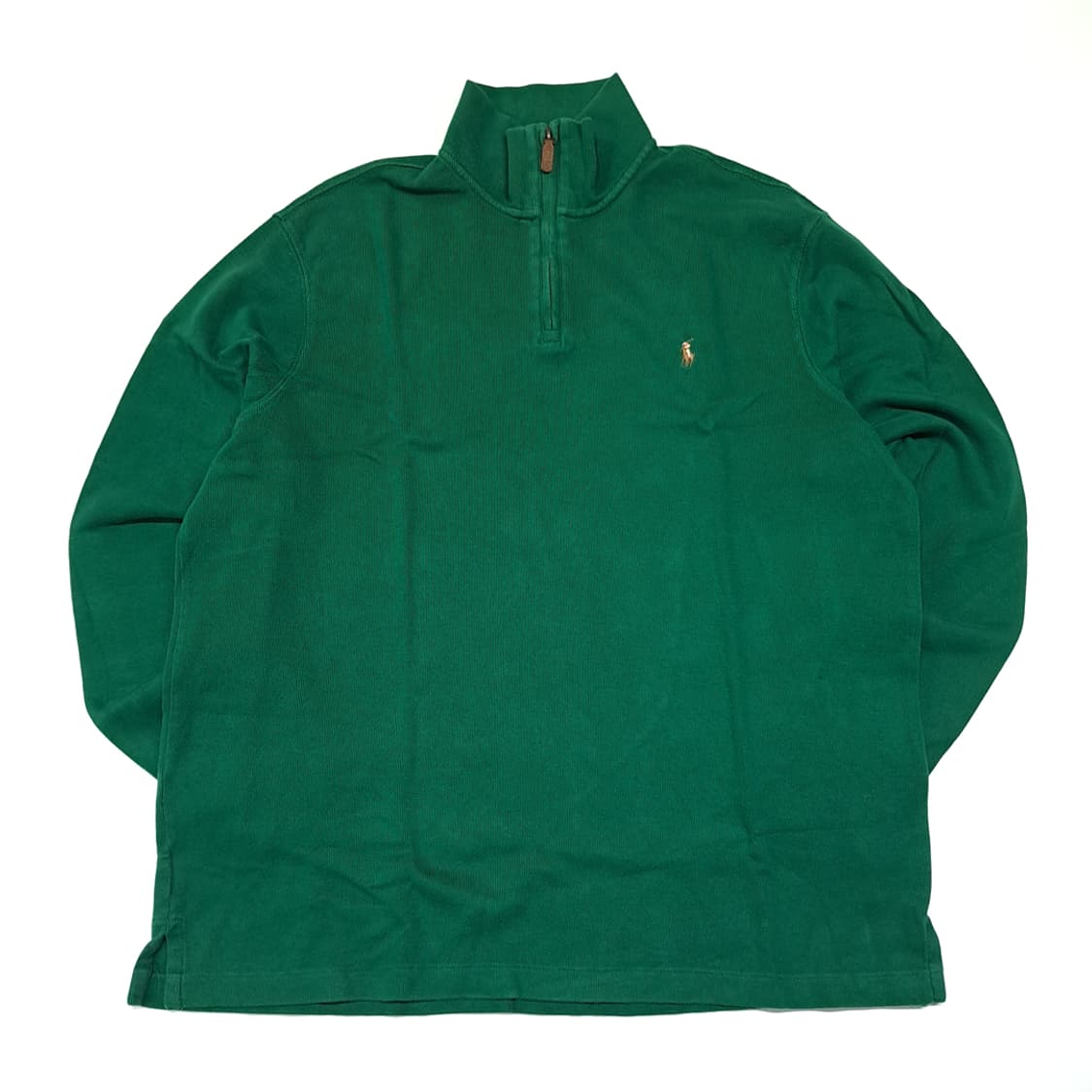 CL349 XL 폴로 코튼 가죽풀러 그린 니트 스웨터 상품이미지1
