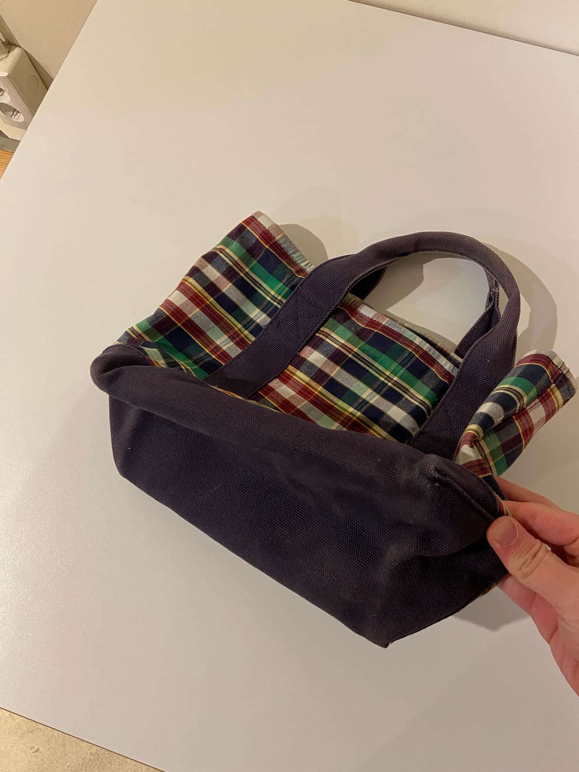 폴로 랄프로렌 체크 토트백 상품이미지3