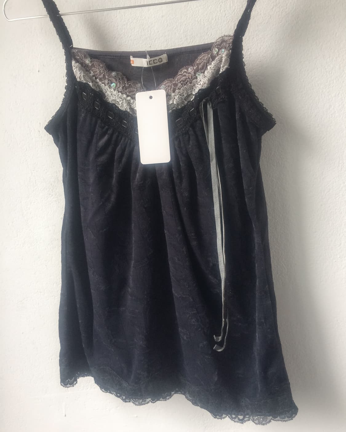 Lace point velvet sleeveless 상품이미지3