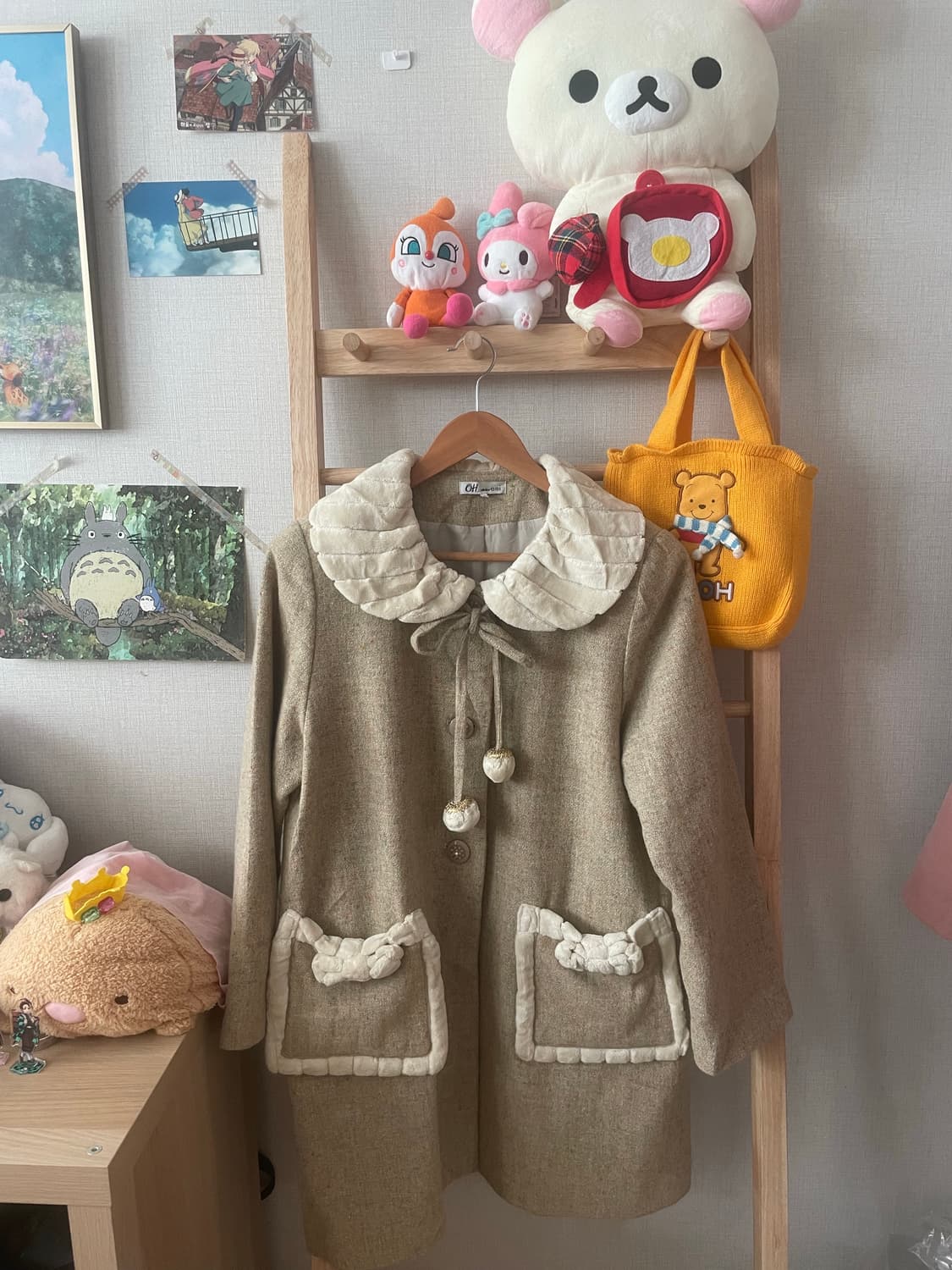 모리걸 빈티지 폼폼이 리본 울코트💛🎀 상품이미지1