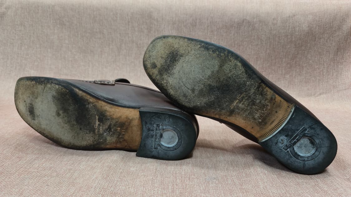 페라가모 정품 275mm-  간치니 브라운 남성 로퍼 상품이미지6