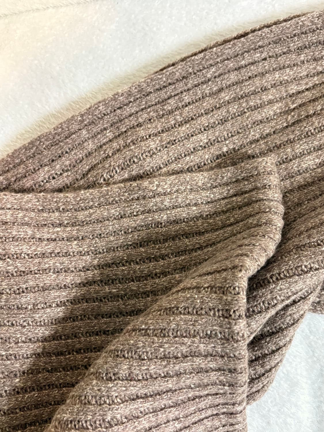 코코아 색감 도톰 머플러 목도리 일본 빈티지 모리걸 모카 브라운 백팩 상품이미지3