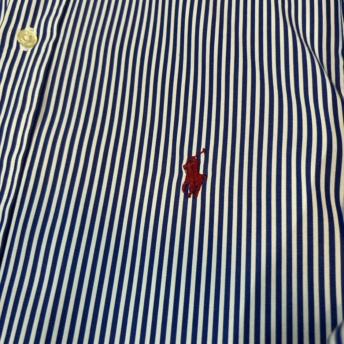 M) 폴로 랄프로렌 클래식핏 블루 스트라이프 포플린 셔츠 T84 상품이미지4