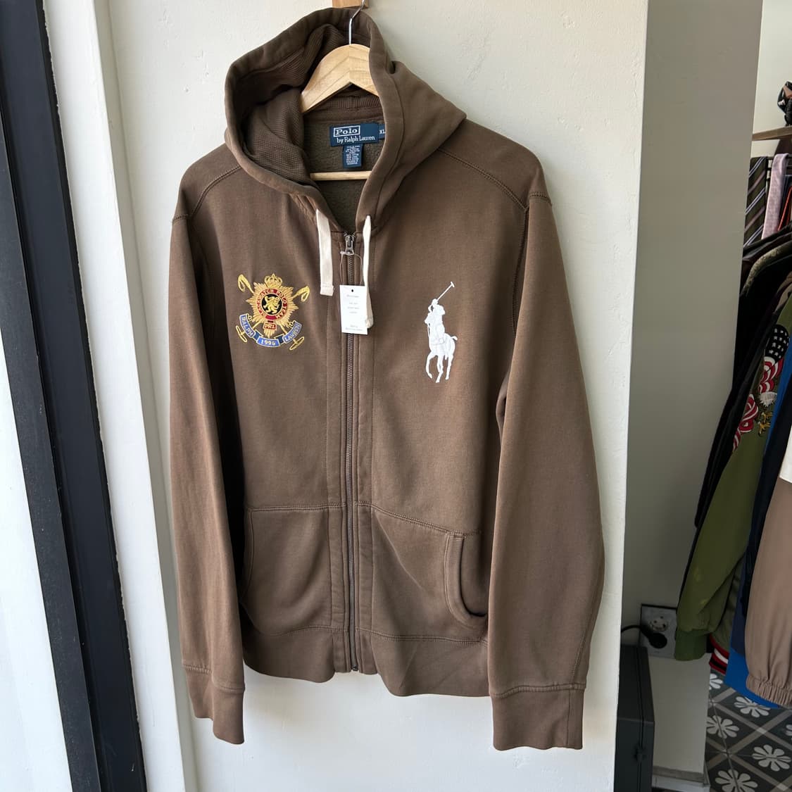 폴로 랄프로렌 브라운 빅포니 후드 집업 상품이미지2