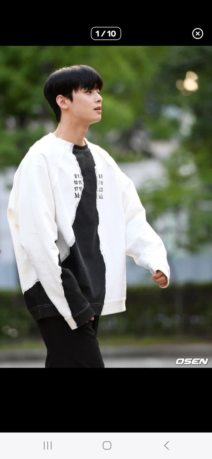 메종 마르지엘라MUTINY 넘버링 맨투맨 로고 스웻셔츠 팝니다. 상품이미지2