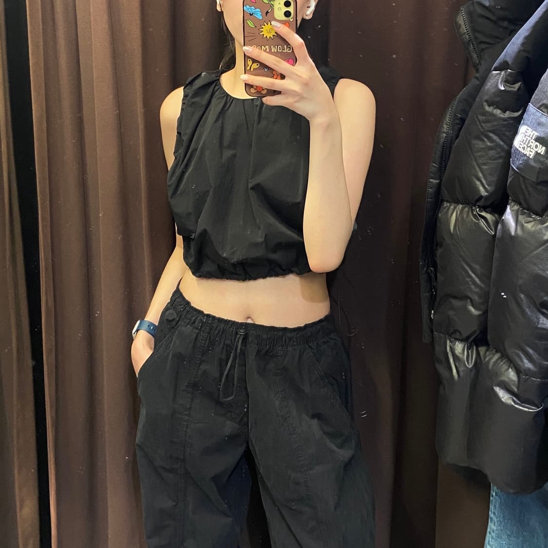 Zara 자라 나일론 크롭 탑 상품이미지4