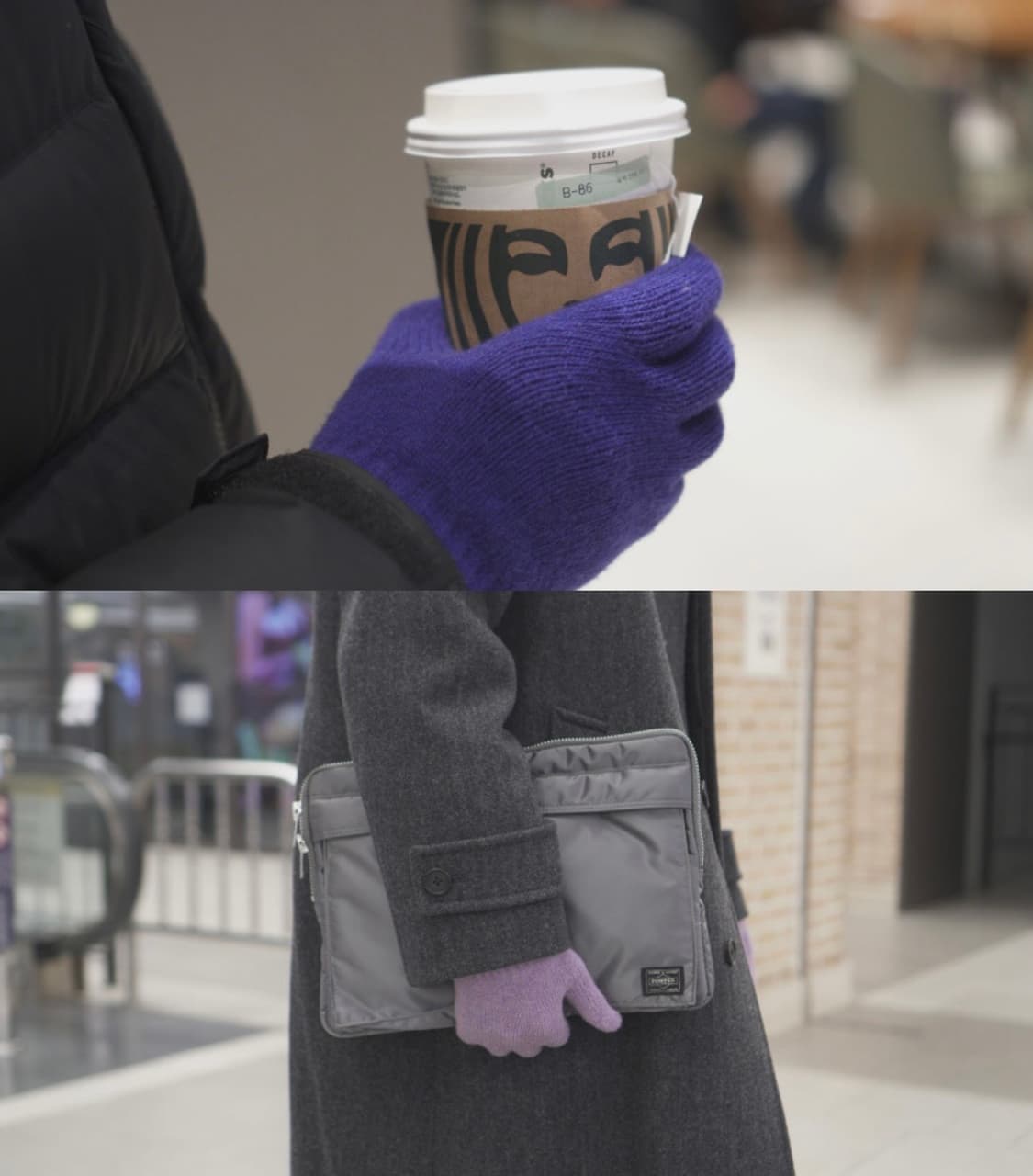 헌드레드 솔리드 울 니트 장갑 상품이미지2