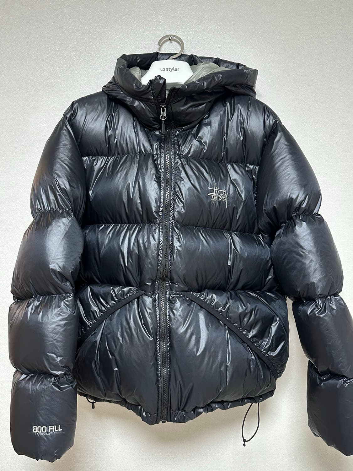 S 스투시 마이크로립스탑 패딩 팬텀블랙 상품이미지1